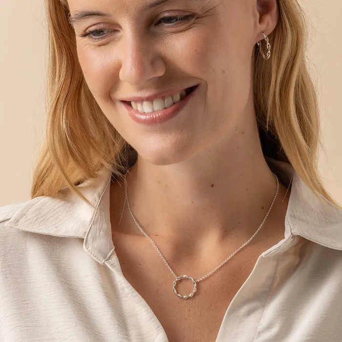 sciencejewelry1824 Necklaces circular DNA necklace silver