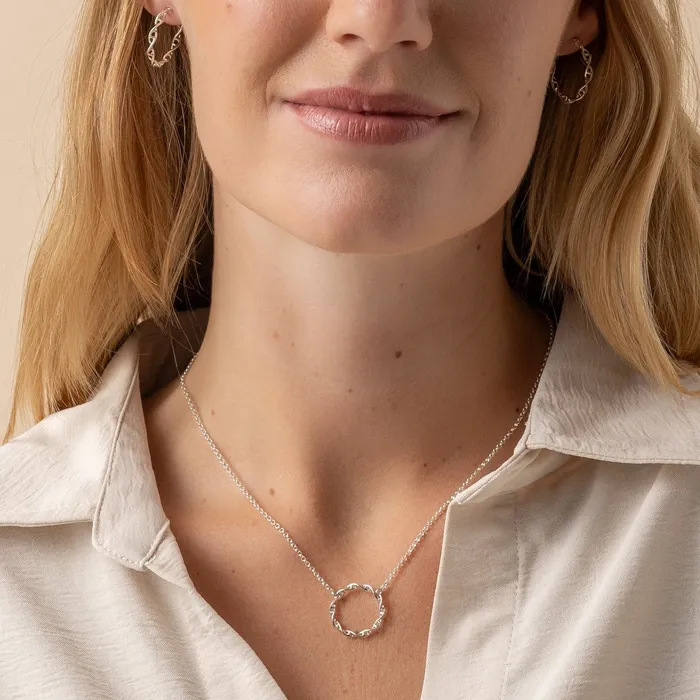 sciencejewelry1824 Necklaces circular DNA necklace silver