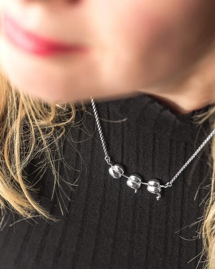 sciencejewelry1824 Necklaces ribosomes necklace silver