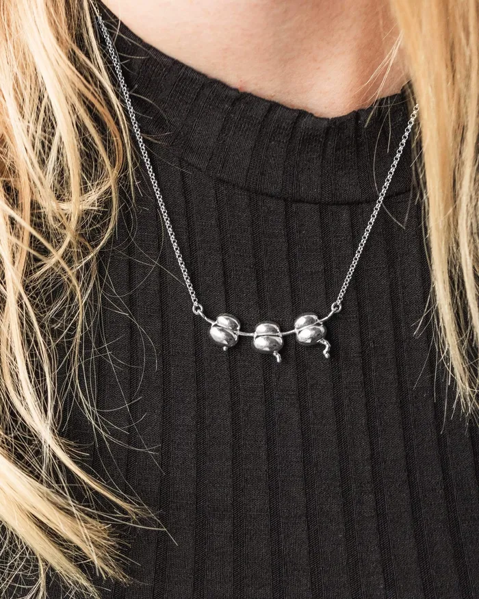 sciencejewelry1824 Necklaces ribosomes necklace silver