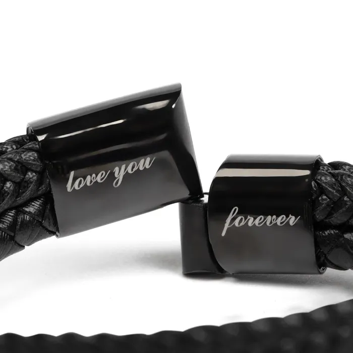 ShineOn Fulfillment Bracelets Gift For My Grandson From His Grandpa I Closed My Eyes Mens Braided Leather Bracelet Great As A Christmas Gift or A Birthday Present For Him