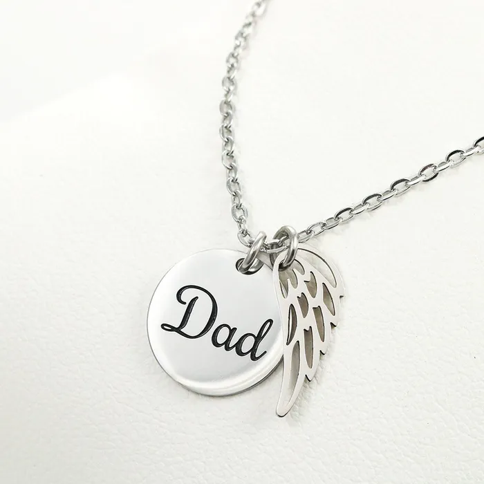 ShineOn Fulfillment Necklaces Dad Memorial Necklace and Personal Card