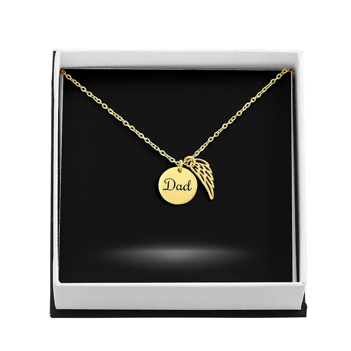 ShineOn Fulfillment Necklaces Dad Memorial Necklace and Personal Card