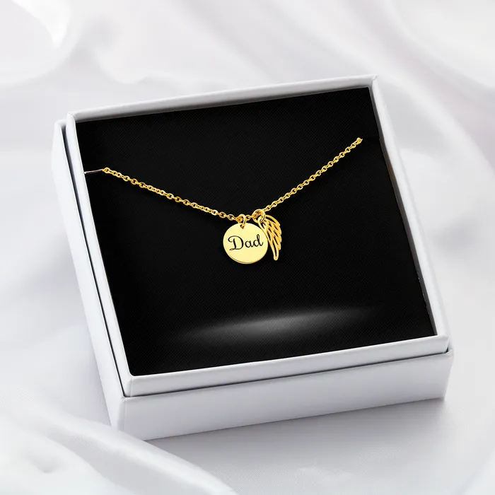 ShineOn Fulfillment Necklaces Dad Memorial Necklace and Personal Card