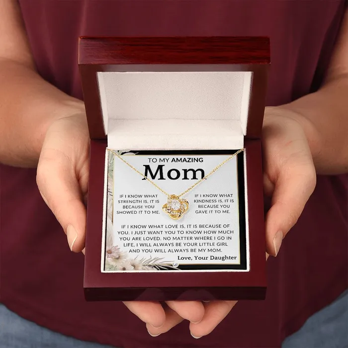 ShineOn Fulfillment Necklaces Gift for Mom Because You To Mother From Daughter Beautiful Womens Pendant Necklace Great For Mothers Day Christmas or Her Birthday