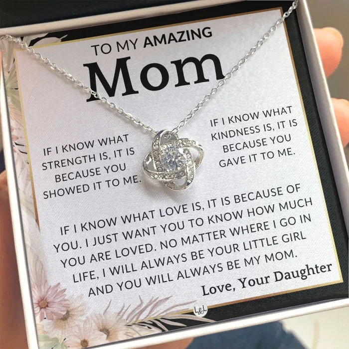 ShineOn Fulfillment Necklaces Gift for Mom Because You To Mother From Daughter Beautiful Womens Pendant Necklace Great For Mothers Day Christmas or Her Birthday