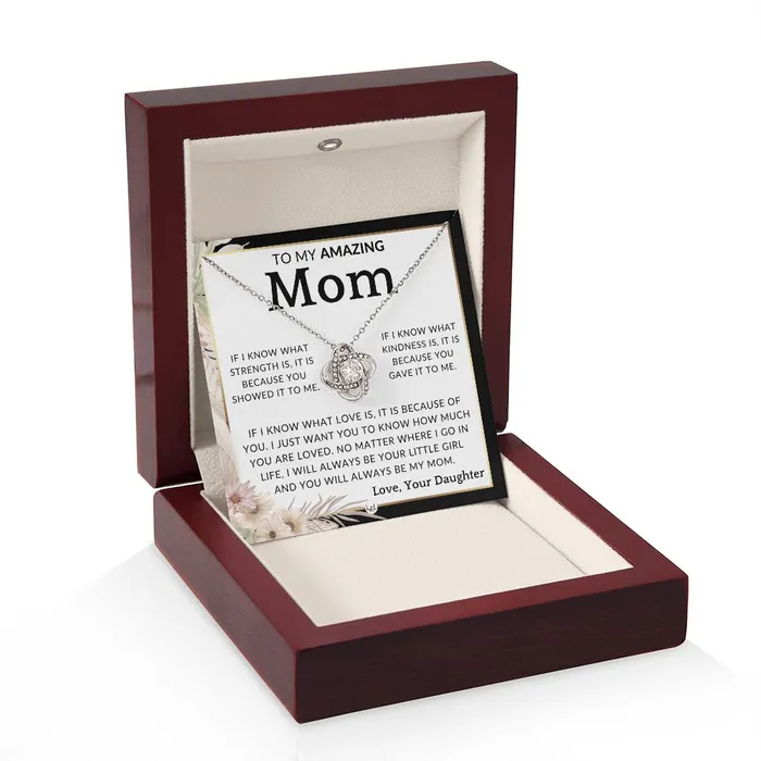 ShineOn Fulfillment Necklaces Gift for Mom Because You To Mother From Daughter Beautiful Womens Pendant Necklace Great For Mothers Day Christmas or Her Birthday