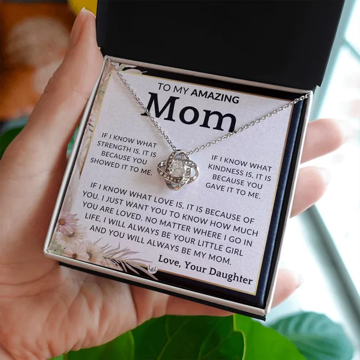 ShineOn Fulfillment Necklaces Gift for Mom Because You To Mother From Daughter Beautiful Womens Pendant Necklace Great For Mothers Day Christmas or Her Birthday