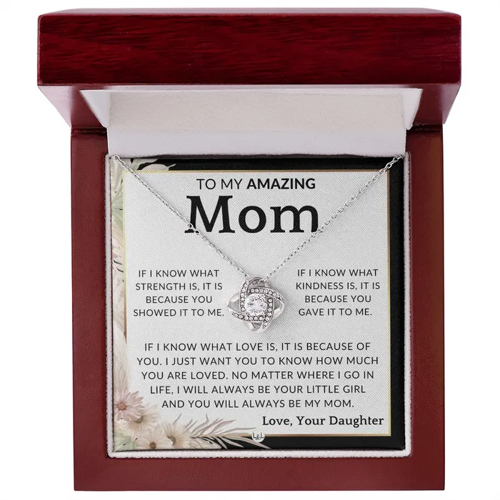 ShineOn Fulfillment Necklaces Gift for Mom Because You To Mother From Daughter Beautiful Womens Pendant Necklace Great For Mothers Day Christmas or Her Birthday