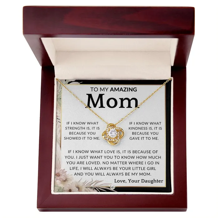 ShineOn Fulfillment Necklaces Gift for Mom Because You To Mother From Daughter Beautiful Womens Pendant Necklace Great For Mothers Day Christmas or Her Birthday