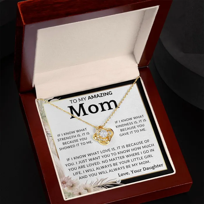 ShineOn Fulfillment Necklaces Gift for Mom Because You To Mother From Daughter Beautiful Womens Pendant Necklace Great For Mothers Day Christmas or Her Birthday