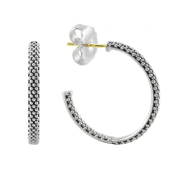 Signature Caviar Hoop Earrings LAGOS Earrings