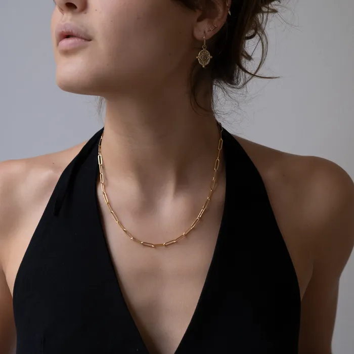 Vivien Frank Designs Necklaces Gold Paper clip necklace