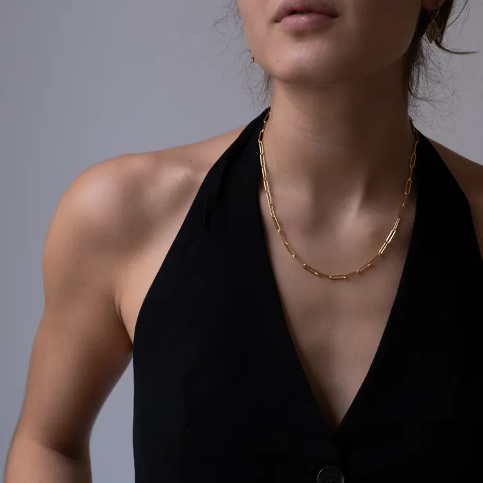 Vivien Frank Designs Necklaces Gold Paper clip necklace