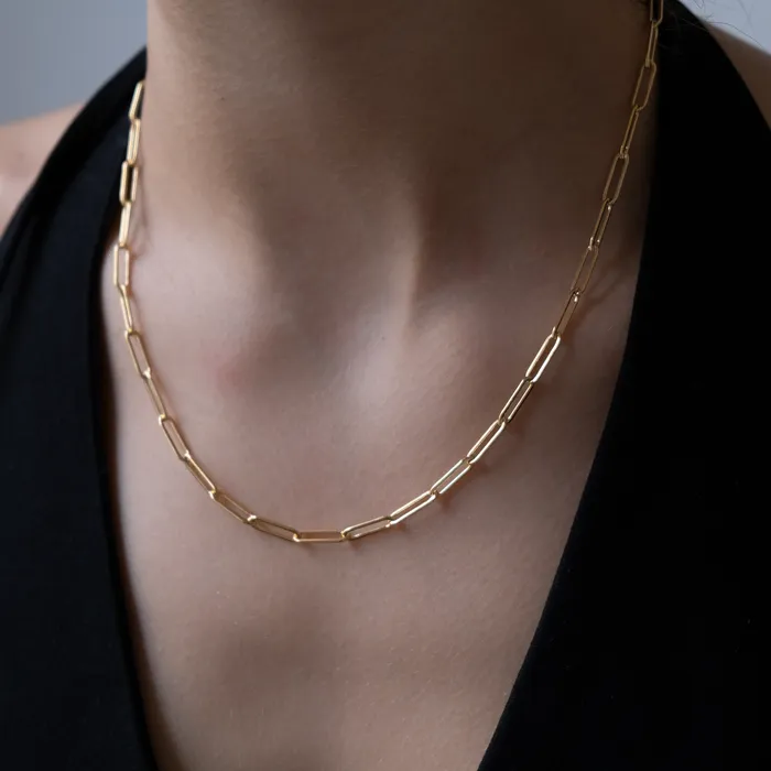 Vivien Frank Designs Necklaces Gold Paper clip necklace